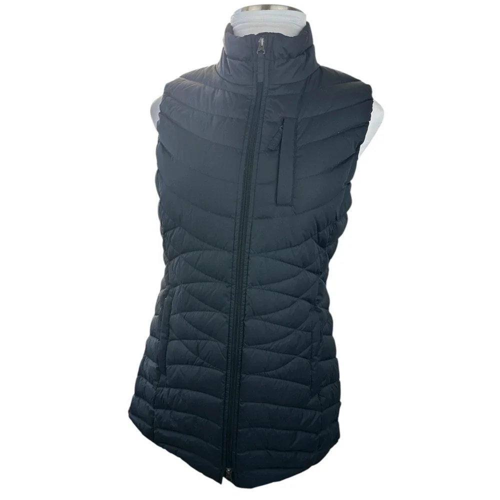 NWT Duluth Women's Cold Faithful Down Tunic Vest Full Zip Puffer in Black Medium - Picture 14 of 15